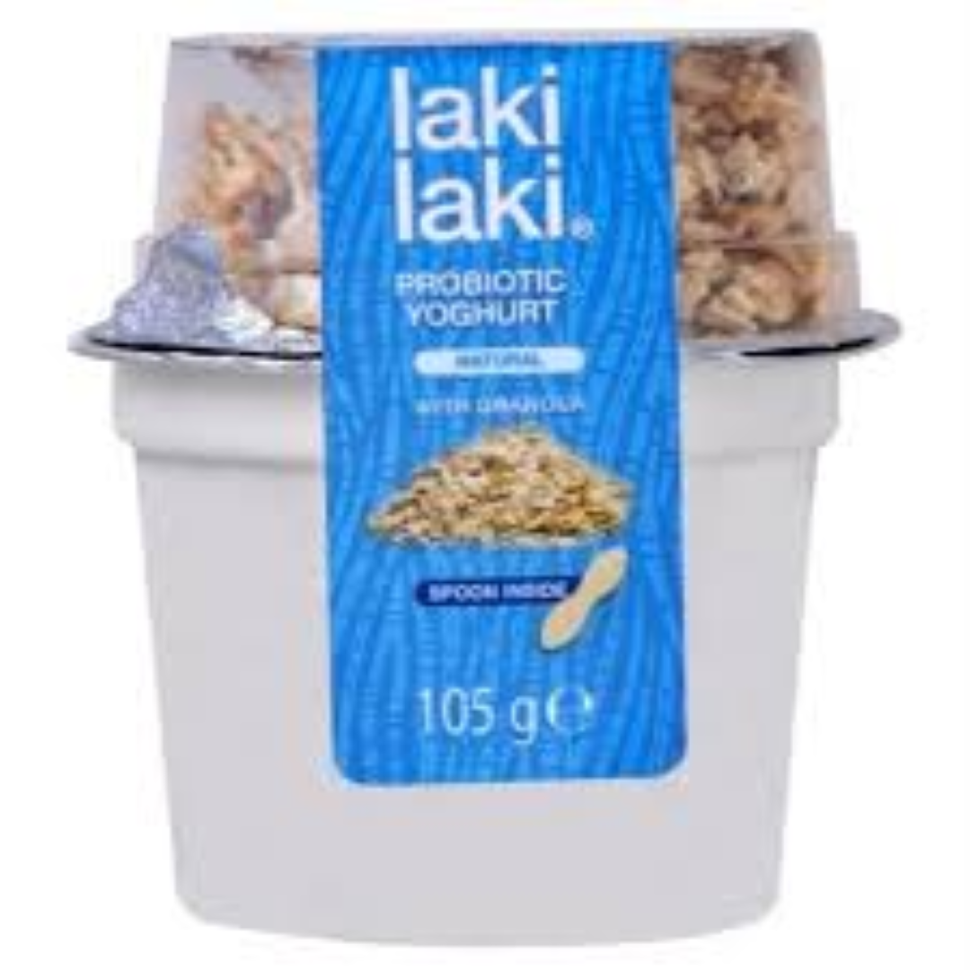 LAKI LAKI 105G PROBIOTIC YOGHURT NATURAL W GRANOLA 